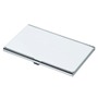Metal card holder with polished finish