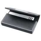 Deluxe Leather business card holder with magnetic closure and me