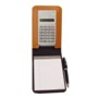 Deluxe Minifolder with pad, calculator and metal pen in tan and