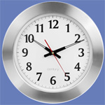 Living Alum Day Date. 38Cm Wall Clock