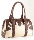 Jekyll & Hide Cow Leather Handbag 7523 - Cream with Dark Brown