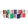 4 mug set with different coffee decorations on each mug