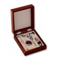 Luxurious wine set in wooden gift box