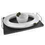 Luxury bowl set on a wooden tray with 4 little forks. Ideal for