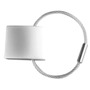 Heavy weight square keyring with metal rope cord - metal