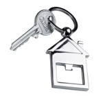 Metal key ring in house shape