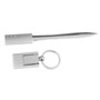 Gift Set with letter opener and keychain, metal