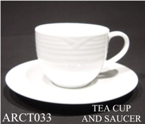 91589 Arctic White Tea Cup & Saucer - Min Orders Apply