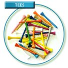 Long 2-3/4 yellow colour wooden tees