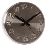 Wall clock bold engraved numbers steel - Min Order: 2 units