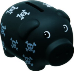 Skull Mini Piggy Bank (Min Order Qty - 10)