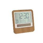 Eco Friendly bamboo Large Clock - Foldable stand , Dual power ,
