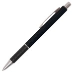 Satin Aluminium Ballpoint Pen - Black