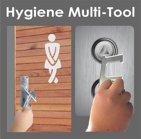 Covid-19 Hygiene Multi-tool Keyring - Min 150 units