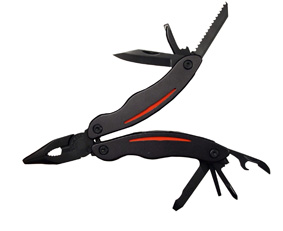 Multi Tool Pliers Black And Red  With Pouch With Mailer Box(
