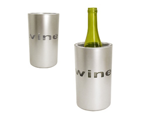 Silver Acrylic Dbl Wall Wine Cooler