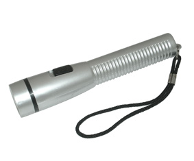 14Cm Silver Torch With Strap