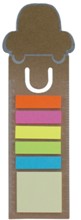 3-In-1 Bookmark With Sticky Notes And Ruler "Car"