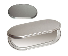 Al Oval Double Sided Compact Mirror