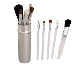 5Pc Cosmetic Brush Set In Aluminium