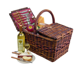 WILLOW PICNIC BASKET FOR 4