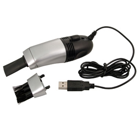 Silver And Black Usb Vacuum Cleaner