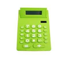 Green 8 Digit Jumbo Calculator W/Sol