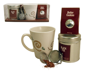4 Pcs Tea Mug Set W/Tea Mug,Tea In T