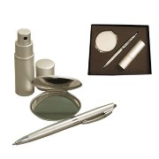 Pen/ Mirror/ Atomiser Round Set In Gift Box