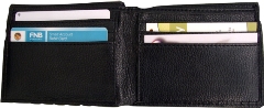 MenS Black Pu Wallet (11.5X9Cm)