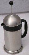 Stainless steel executive coffee plunger w/3 control pos