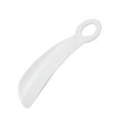 White Plastic Shoe Horn In Poly Bag-Min. Order Qty 200