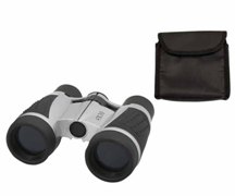 4X30 Silver And Black Camper Binoculars With Cleaning Cloth And