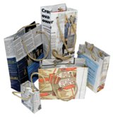 Recycled Newspaper Gift Bags "Large"  - Size: 405*305*160mm - Mi