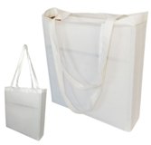 Natural Cotton Tote Bag with short handles - Size: 380mm x 420mm