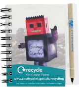 Recycled Drink Bottle & Paper A6 Notepad & Pen Holder - Full Col