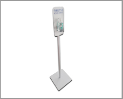 Metal Floor Stand Sanitiser/Sanitizer Dispenser - Manual Version