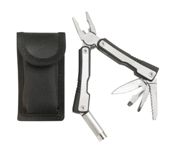 Mini Multitool With Led Light & Nylon Pouch