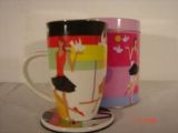 Cup & Coaster in tin Min Order: 12