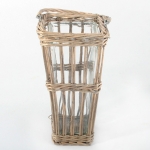 Grey Tapered Square Bamboo Vase Large 33X17Cm