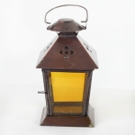 Lantern Tapered Square 13Cm Amber