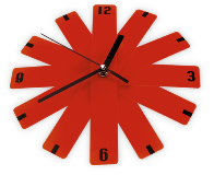 Foldable Wall Clock - Red