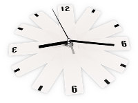Foldable Wall Clock - White