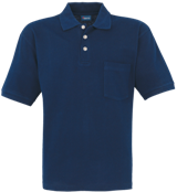 Unisex Pique Polo Shirt with Pocket - Dark Blue