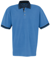 Pique Polo Shirt Contrasted - Blue