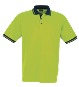 Pique Polo Shirt Contrasted - Lime