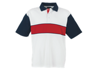 Unisex Polo Shirt Horizontal Stripes - Red