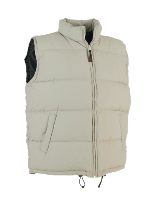 Micro Fibre Cotton Quilted Waistcoat - Beige