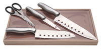3 Piece Knife & Scissor Set - Silver