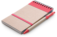 Eco Notepad & Pen - Red